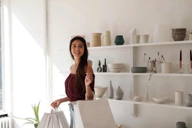 Happy merchant